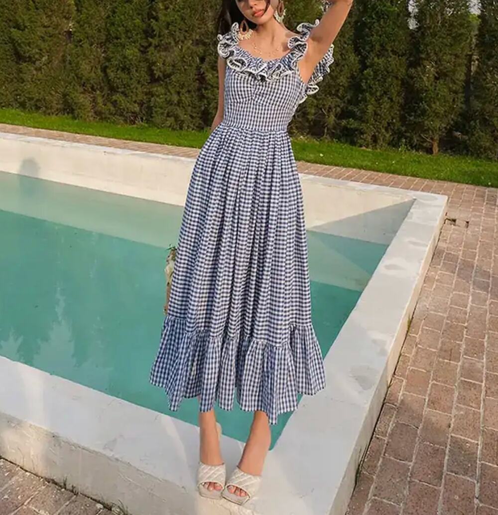 Doen Sora Dress in Gingham